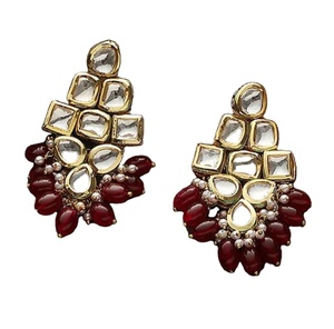 Pendientes Largos Elegantes de Alta Calidad con Diseño Kundan Meenakari para Mujer, para Cada Ocasión, Bodas Tradicionales, Ropa Festiva, Vjoshijewels - Product Image 1