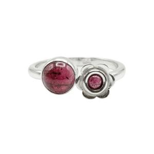 Natural Reg Garnet 925 Sterling Silver <b>Ring</b> Birthstone <b>Ring</b> Handmade <b>Adjustable</b> <b>Ring</b> Dainty Flower <b>Ring</b> - Product Image 1