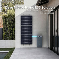 Système de stockage d'énergie solaire tout-en-un SUN-BK80/160/200/250-2.56KWH-EU-AM4-18/32L 2.56kwh, prêt à l'emploi, pour balcon