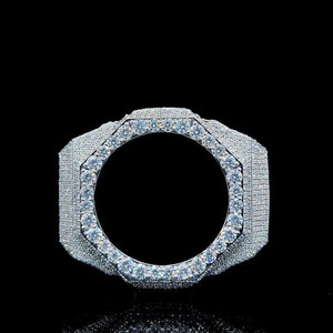 Montre entièrement sertie de diamants Moissanite VVS couleur D, lunette GA2100, bijoux et accessoires Hip Hop pour hommes et femmes - Product Image 1