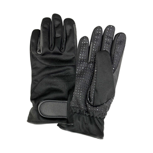 Personalized PU Leather Riding <b>Gloves</b> Custom Logo Full Finger OEM Bulk AntiSlip Windproof Black Equestrian Sports <b>Gloves</b> <b>For</b> Men - Product Image 1