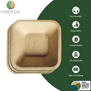 Ciotola Quadrata in Foglia di Palma Naturale da 2,5 Pollici 1 Oz - Elegante Stoviglie per Decorazioni per Feste - Product Image 5