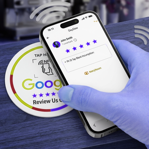 บัตร NFC Google Review Marketing Card PVC Smart Tap Card พร้อมคิวอาร์โค้ดสำหรับรีวิวของลูกค้าธุรกิจ - Product Image 2