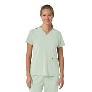 Ensembles d'uniformes médicaux VIAOLI 2026 avec col zippé et pantalon large, en polyester/rayonne/spandex, pour usage hospitalier, multicolores - Product Image 1