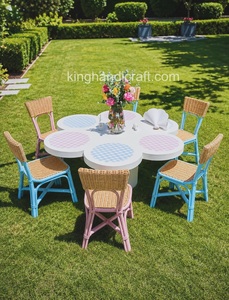 Chaises d'extérieur modernes en rotin tressé faites à la main pour enfants, idéales pour événements, anniversaires, vente en gros OEM, usine du Vietnam - Product Image 5