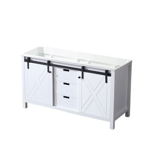 60 นิ้ว กว้าง 22 นิ้ว ตู้ห้องน้ำแบบสองอ่างล้างหน้าสีขาว รุ่น D White - Product Image 4