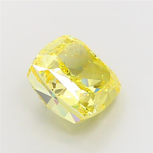 Diamante amarillo vivo brillante cultivado en laboratorio, corte cojín, certificado, tipo CVD, brillo radiante, para joyería fina y elegante. - Product Image 4