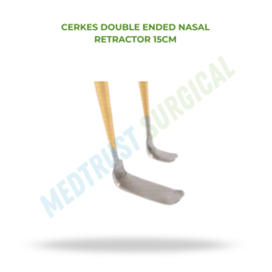 Retractor Nasal de Doble Extremo Cerkes de 15 cm, Instrumento Quirúrgico para Rinoplastia, Herramienta ORL - Product Image 2