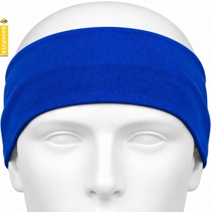 SAMAVIA Diadema deportiva de nailon azul, banda elástica unisex para el sudor, accesorios para fitness, correr, gimnasio, yoga - Product Image 1