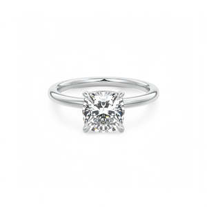 Cushion Cut Lab Grown Diamond Engagement <b>Ring</b> Solitaire Gold <b>Ring</b> Minimalist Bridal <b>Ring</b> Women Fine Jewelry - Product Image 2