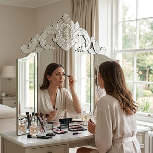 Espejo de Pared Veneciano Ornamentado de Lujo |   Espejo Decorativo de Estilo Barroco Vintage |   Espejo de Vidrio Estilo Antiguo, Decoración Elegante para el Hogar - Product Image 3