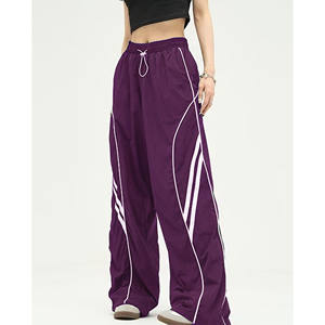 Pantalones casuales personalizados de poliéster, pantalones cargo holgados, ligeros, transpirables, duraderos, de cintura alta, cómodos para mujer - Product Image 6