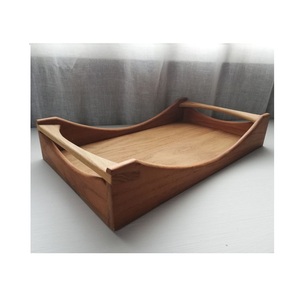 Natural Wood Serving Carrier for Morning <b>Breakfast</b> Afternoon Tea Snacks Desserts Drinks and Family Gatherings - Product Image 6