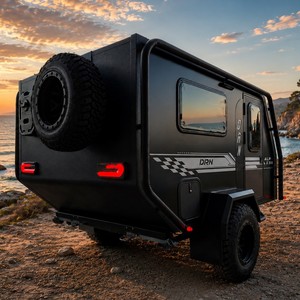 Remolque de Caravana Compacto y Ligero Tipo Lágrima, Ideal para Viajes Todoterreno y Aventuras de Camping - Product Image 3