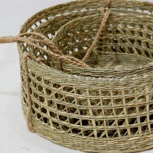 Artex Dong Thap Factory Seagrass Materia prima Jacinto de agua seca Maceta colgante hecha a mano - Product Image 3