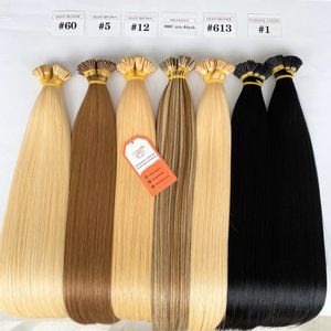 โรงงานขายดีขายส่งฉันเคล็ดลับต่อผม 100% ผมดิบมนุษย์เวียดนามสีต่างๆปลายเต็มหนาเนียนเรียบ - Product Image 1