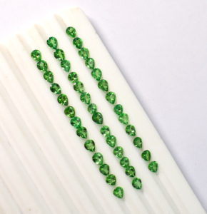 Tsavorite naturelle vert vif taille poire, pierres précieuses de 5x3 mm, 5x4 mm, 7x5 mm, qualité Eye Clean, pierres en vrac pour la joaillerie - Product Image 5