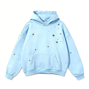 Sweat-shirt unisexe noir avec imprimé étoile blanche, sweat-shirt décontracté surdimensionné, manches régulières, sweat-shirt personnalisé pour homme - Product Image 6