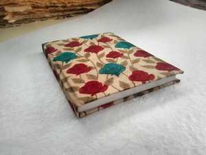 Hard Cover Silk Fabric Covered Loose-Leaf 120 Sheets Handmade Floral Print Journal <b>Notebook</b> <b>Diary</b> Sketchbook Gift Stationery - Product Image 2