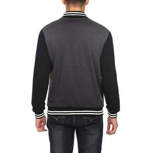 เสื้อแจ็คเก็ตวาร์ซิตี้สีดำสำหรับผู้ชาย ปกเสื้อลายทาง ติดกระดุมแป๊ก น้ำหนักเบา สวมใส่สบาย เหมาะสำหรับฤดูใบไม้ร่วง ฤดูหนาว ใช้ได้ทั้งเล่นกีฬาหรือสไตล์สตรีทแฟชั่น - Product Image 6