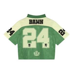 Boxy Fit Mesh <b>Polyester</b> Streetwear Sublimation Screen Print Vintage Oversized Football Soccer Jersey <b>Tshirts</b> for Men - Product Image 4