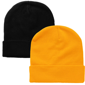 Knit Beanie Hat Ribbed <b>Winter</b> <b>Cap</b> Unisex Soft Warm Stretch Plain Skull <b>Cap</b> Custom Logo OEM Supplier Hat - Product Image 1