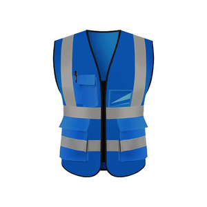 Chaleco de Seguridad Reflectante 100% Poliéster, Impermeable y Resistente al Agua, con Cremallera Frontal, Logotipo Personalizado, Ropa de Trabajo de Alta Visibilidad - Product Image 4