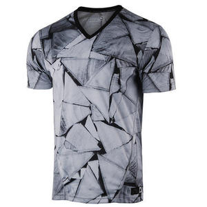 Camiseta de Hombre con Cuello en V, Preencogida, Antipilling, Estampada, de Jersey Suave, para Eventos Promocionales, Uniformes, Regalos, Textil de Alta Calidad - Product Image 1