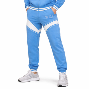 Conjunto Deportivo Personalizado Unisex, 100% Algodón, Transpirable y Ecológico, Sudadera con Capucha y Pantalones Jogger con Cierre, Color Azul Cielo y Blanco, para Fitness y Running - Product Image 4