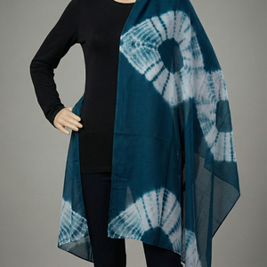 Pañuelo de viscosa Kashka con teñido anudado sencillo, de longitud media, con dobladillo cosido, para mujer, invierno, hiyab árabe, duradero, AHE - Product Image 1