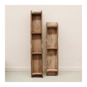 Elegant Vintage Wooden Brick Mould Candle Holder Stylish Wooden Brick Mould Living Room Shelf Decor Showcase Centerpiece Item - Product Image 3