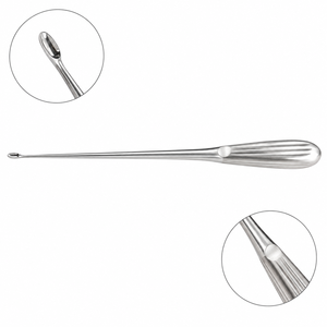 Dissecteur thoraco-lombaire angulaire 340 mm, pointe plaquée or, manche noir, instrument chirurgical de classe I - Product Image 2
