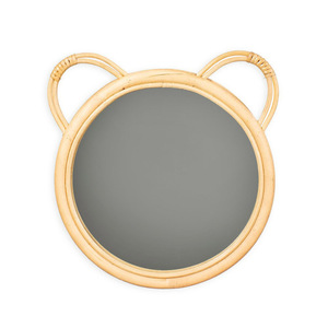 Mini bear rattan <b>mirror</b> baby room decor cute hanging <b>mirrors</b> top rated Vietnamese manufacturer - Product Image 1