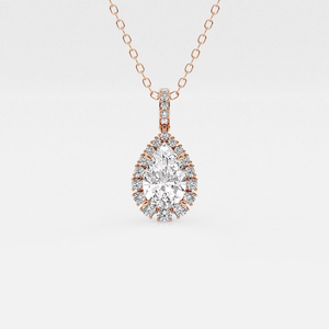 Colgante de Diamante Cultivado en Laboratorio con Halo de 4 CTW, Cadena Ajustable, Elegante Collar Brillante, Joyería Fina, Regalo para Mujer - Product Image 3