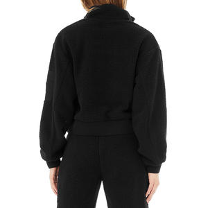 Sudadera con Capucha Corta de Moda al por Mayor para Mujer, Sudadera Oversize con Logo Personalizado, Estilo Urbano de Tendencia para Otoño/Invierno - Product Image 3