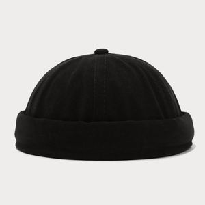 Gorra de Béisbol Estilo Japonés Retro Hip-Hop Yuppie, Color Sólido Vintage, Cierre Trasero con Hebilla Metálica, Sin Visera, Deportiva - Product Image 6