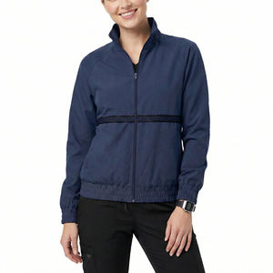 Blousons de travail médicaux personnalisés en gros, à fermeture éclair intégrale, avec poches latérales, pour cliniques, impression de marque personnalisée - Product Image 1