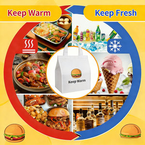 Bolsa Térmica para Alimentos y Bebidas, Desechable, Impermeable, Personalizada al por Mayor, para Llevar Comida <span class=keywords><strong>a</strong></span> <span class=keywords><strong>Domicilio</strong></span>, con Logotipo - Product Image 4