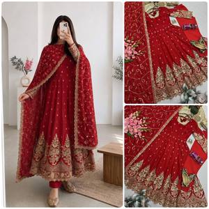 Anarkali Designer prêt-à-porter indien pour femme, ensemble Salwar Kameez avec Dupatta, vente en gros, prix bas, cousu - Product Image 5