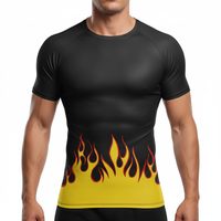 Chemises de compression pour hommes, gaine amincissante ventre plat, chemise de compression à manches courtes pour entraînement et fitness