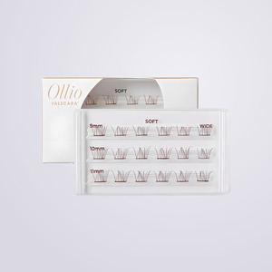 Extensions de cils individuelles Ollio Pearl Mascara Salon, extensions de cils en pack unique, faux cils brun doux - Product Image 6