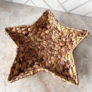 Star shaped basket xmas decorations high quality home storage <b>container</b> <b>water</b> hyacinth baskets - Product Image 3