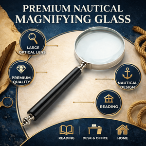 แว่นขยายเรซิ่นโลหะคุณภาพพรีเมียมสำหรับการเดินเรือ |   แว่นขยายแบบมือถือสำหรับอ่านหนังสือ โต๊ะทำงาน สำนักงาน บ้าน ทนทาน มีสไตล์ - Product Image 6
