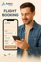 Aplicación móvil de reserva de billetes de vuelo con función personalizada y diseño disponible Desarrollo de aplicaciones móviles (Android / iOS)