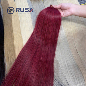 Extensions de cheveux naturels vierges vietnamiens RUSA Hair Trendy, prix de gros direct, rouge clair, rouge foncé, longueur personnalisée, teintes sur mesure - Product Image 2
