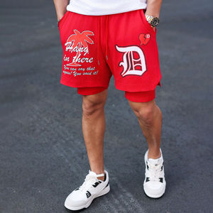 Shorts cargo mi-taille pour homme, séchage rapide, respirants, sportswear décontracté avec cordon de serrage imprimé - Product Image 5