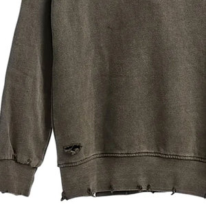 Service OEM, prix bas, tenue tendance pour hommes, sweat à capuche déchiré, qualité supérieure, couleur personnalisée, design personnalisé, sweat à capuche oversize pour hommes - Product Image 6