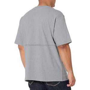Chemises pour hommes en coton respirant à col rond à manches courtes, style streetwear, taille plus, couleur personnalisée OEM, coupe ample - Product Image 2