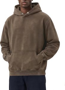 Luxury Vintage Washed Hoodies Relaxed Fit Retro Acid Wash Hoodies <b>For</b> Men And Women Custom Embroidery Washed Hoodies Manufacture - Product Image 2