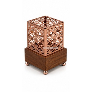 Stainless Steel Incense Burner with Wooden Base Aromatic <b>Diffuser</b> All Season Aromatherapy Design - Product Image 6